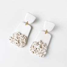 Load image into Gallery viewer, 3D floral earrings in beige
