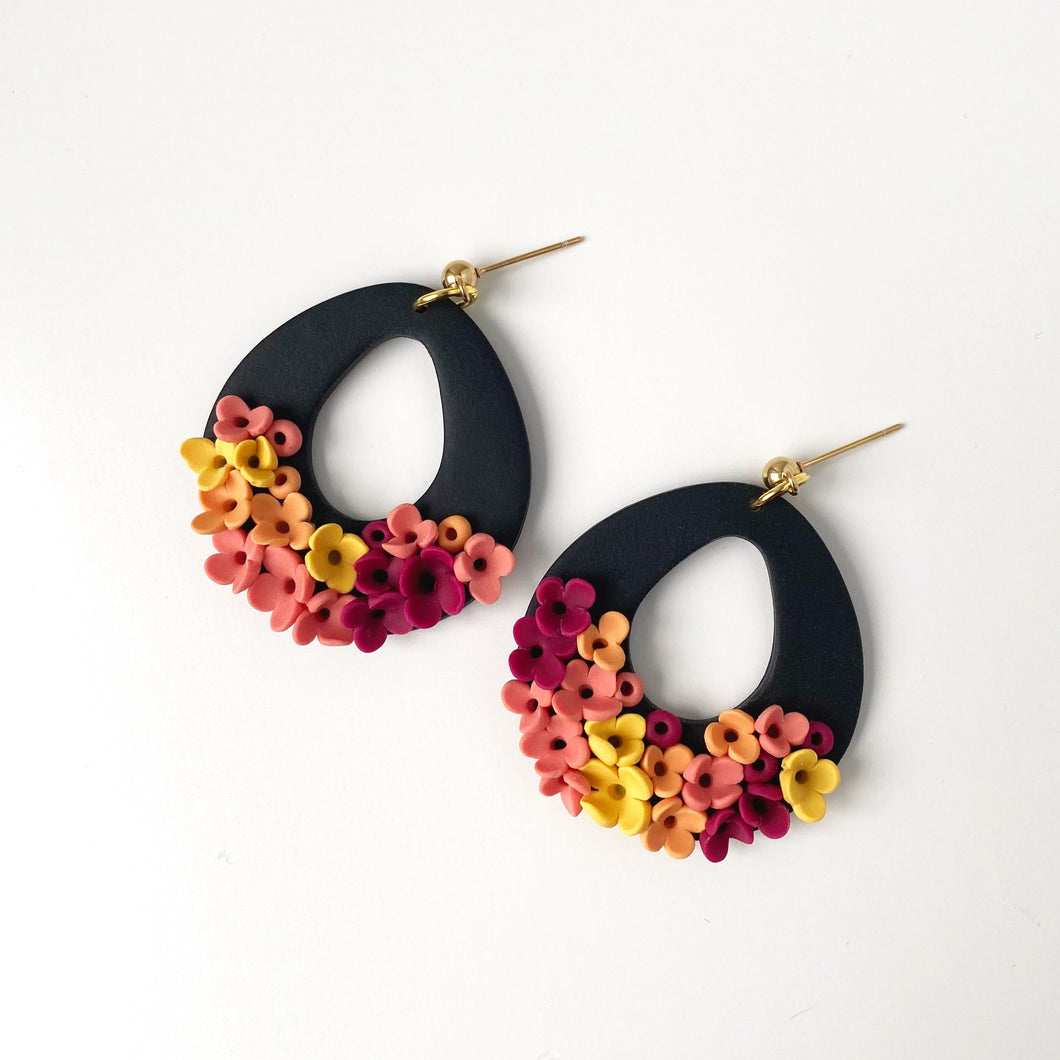 DAPHNE earrings in multicolour floral