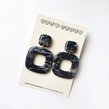 Load image into Gallery viewer, JASPER earrings in black marble
