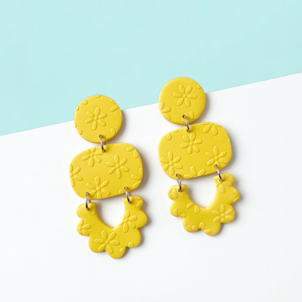 SONNY earrings in yellow floral