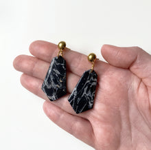 Load image into Gallery viewer, SYLVIA earrings in black marble
