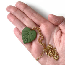 Load image into Gallery viewer, monstera leaf pendant necklace
