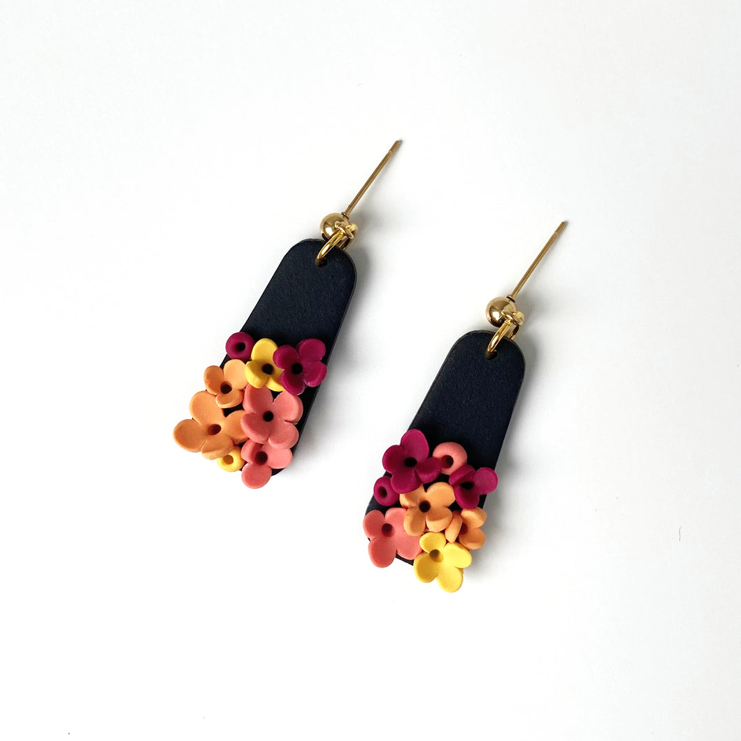 RILEY earrings in mutlicolour floral