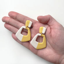 Load image into Gallery viewer, CLAUDIA earrings in yellow colour block
