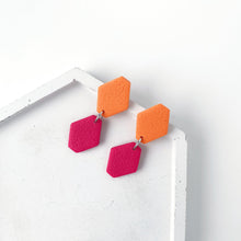 Load image into Gallery viewer, MADDIE earrings in orange/hot pink
