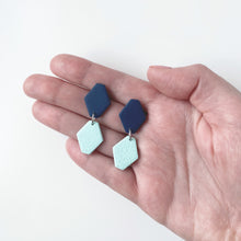 Load image into Gallery viewer, MADDIE earrings in navy/mint
