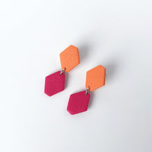Load image into Gallery viewer, MADDIE earrings in orange/hot pink
