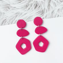 Load image into Gallery viewer, LOGAN earrings in hot pink
