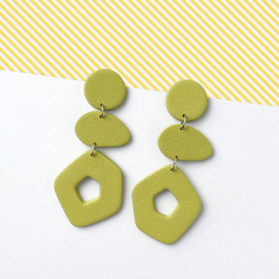 LOGAN earrings in chartreuse