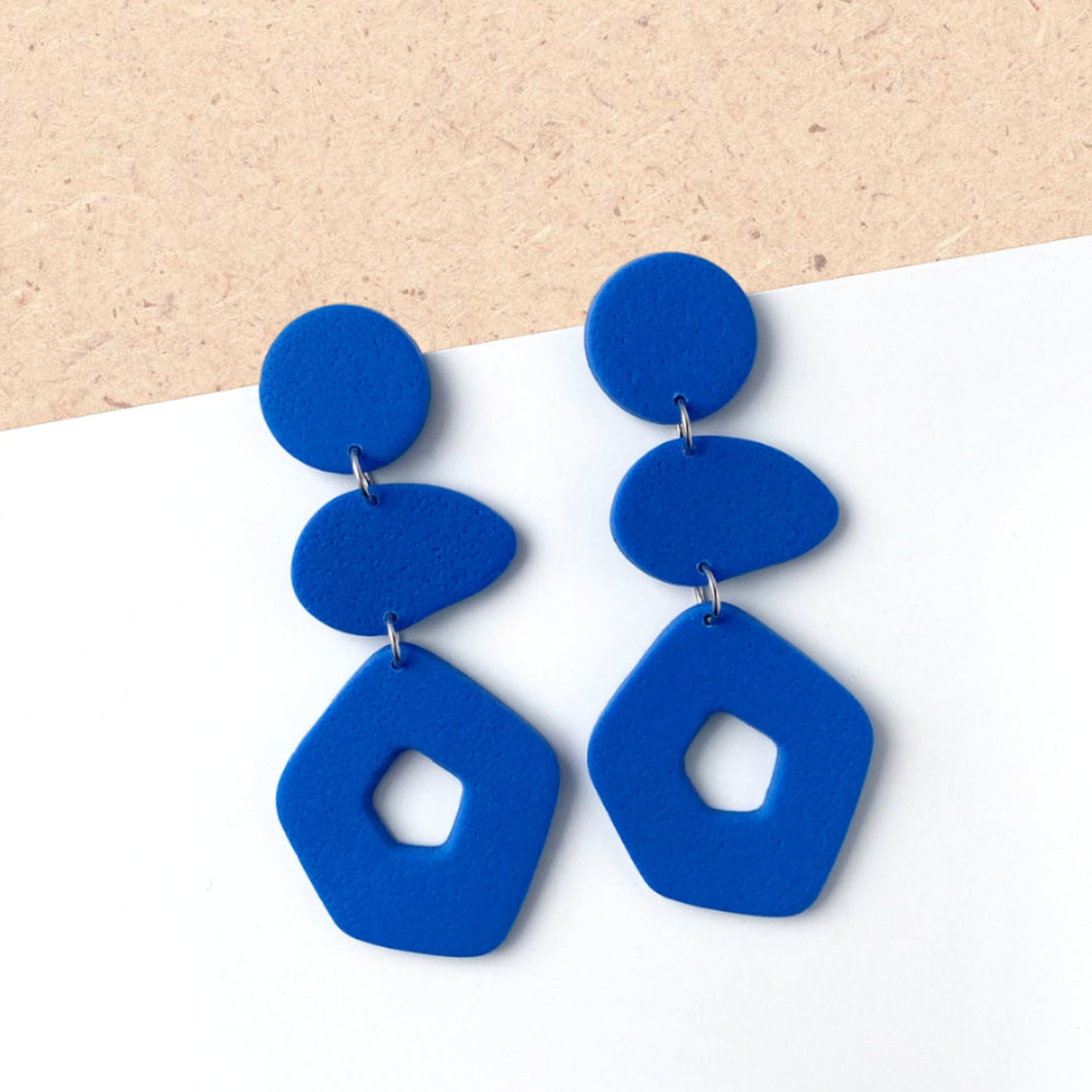 LOGAN earrings in cerulean blue