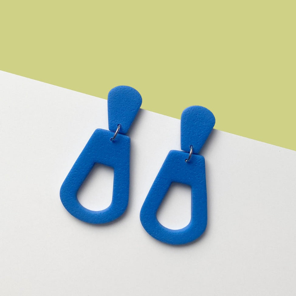 ROWAN earrings in cerulean blue