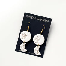 Load image into Gallery viewer, floral moon earrings
