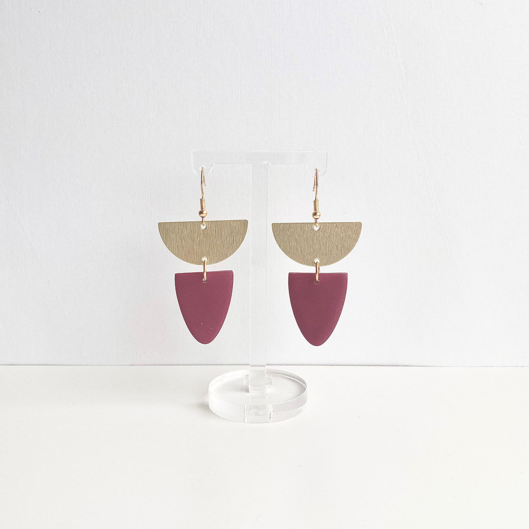 LAURA earrings in burgundy